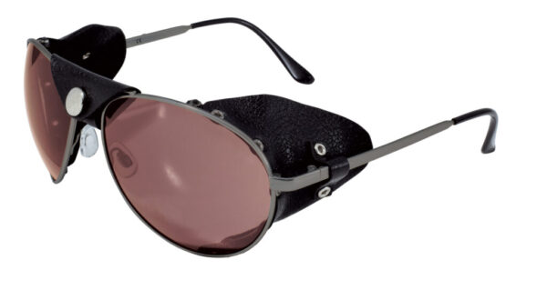 Leather side shield mountaineering sunglasses and motorcycle glasses