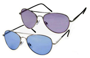 Aviator with colored lenses